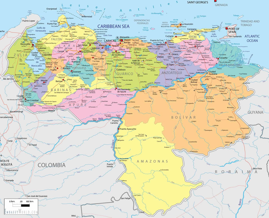 Ciudad Bolivar map